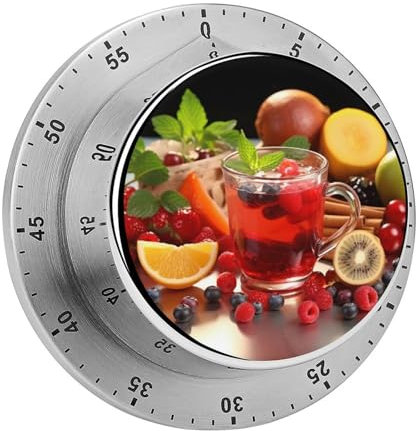 Fruit Tea Digital Timer, Kitchen Timers Digital Timer for Cooking Egg Timer Classroom Timer for Teacher Magnetic Countdown Timer for Exercise Study Oven