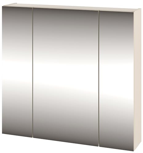 Lomadox Spiegelschrank 80 cm breit Badezimmerschrank Badezimmermöbel Spiegel für Badezimmer in Kaschmir