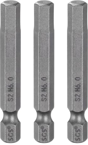 QUARKZMAN 3pz H6,0 Chiavi a Brugola per Punte da Trapano 6mm Punte Metriche Piane 1/4 Attacco Esagonale 50mm (2) Punta Cacciavite Esagonali Magnetico Lungo Industriale per Viti