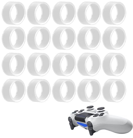OUDQFCJ 20 Joystick Protection Rings, Steam Deck Accessories, Elastic Silicone Protective Case, Steam Deck Accessories (Transparent)