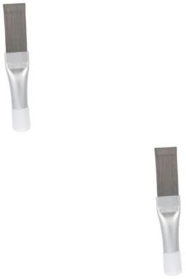 Healvian 2 Pièces Peigne à Ailettes pour Climatiseur Recharge Plumeau Conduits Air Aspirateurs Redresseur D'ailettes De Radiateur D'évent De Sécheuse Vide Silver Acier Inoxydable