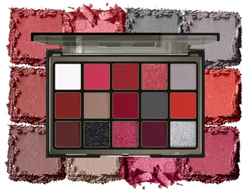 Beauty Glazed 15 Colori Shimmer Paletta Palette Ombretti Nude smochiave nero base ombretti Brillante e Metallizzato Altamente Pigmentati per Trucchi Occhi - Make Up