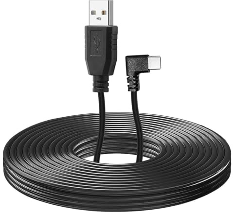Alltotive Cable de alimentación USB a tipo C para cámara de salpicadero, solo alimentación, sin función de transferencia de datos, 3 metros