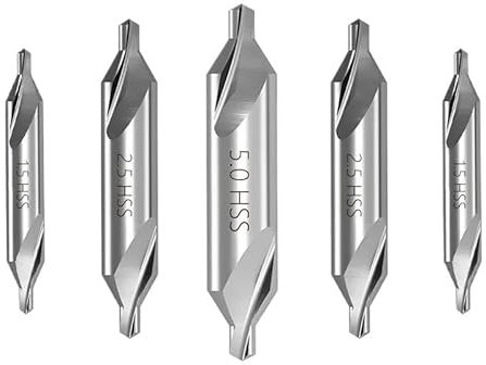 1 broca central combinada HSS de 60 grados, broca de núcleo de 1,0-6,0 mm, herramientas de perforación de metal, broca avellanada angular.(4.0mm)