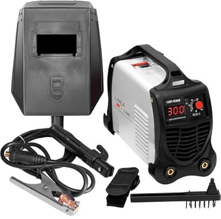 ROYALTY LINE Soldador Inverter 350A, Máquina de Soldar Electrodo, Soldador Electrodo, Soldadora de Soldadura Precisa, Grupo de Soldar IGBT. Equipo completo con máscara y accesorios