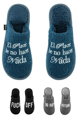Fisura – Zapatillas mujer originales. Zapatillas casa mujer y hombre borreguillo coloridas. Pantuflas de invierno cálidas. Regalo original. Talla 36 – 40/41-45