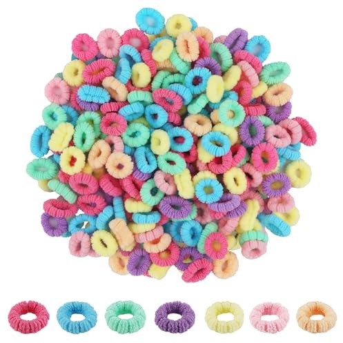 msymsyu 525 stycken mjuka Loom band, färgglada små hårband | Elastisk hårsnodd lämplig för bindor hästsvans hår handgjorda feststyling