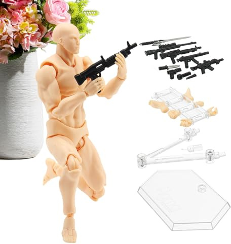 Figuras de acción articulares móviles, figura de parada de movimiento, figura pequeña, modelo para estantes, mesa, figura de acción portátil para bocetos
