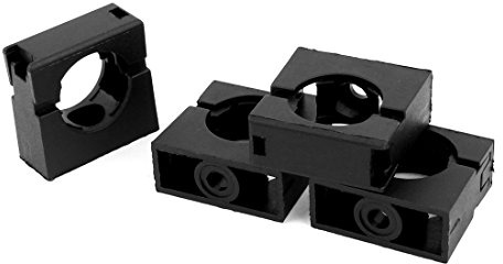 Aexit 4 Stück schwarz festmontierte Rohrclip-Bracket-Klammer für 21,2 mm Durchmesser Wellrohr (2803f0e67f5f698ad1a1e49bb4236d8c)
