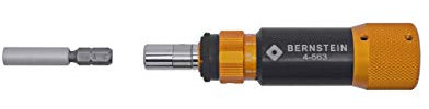 BERNSTEIN TOOLS Set di punte Torqueplus da 51 pezzi con adattatore di coppia da 0,1 a 0,6 Nm | Coppia preimpostata, tolleranza +/-10% | Adattatore Ø 8 mm, lunghezza 22 mm