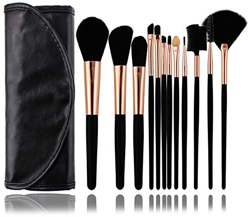 Easy to Use High Grade and Fashion 12 Pcs Rose Gold Makeup Brush Set Soft Hair Beginner Makeup Brush Beauty Makeup Tool Eyebrow Brush