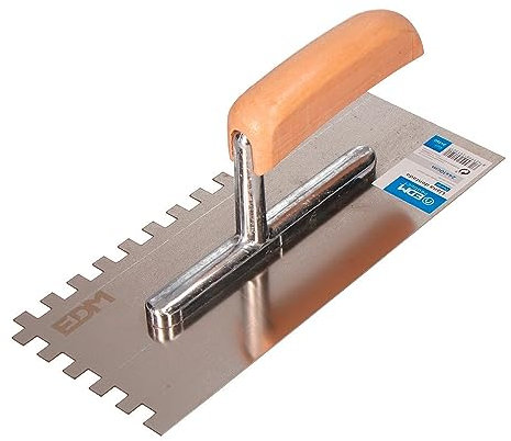 Edm 24150 Llana Rectangular Dentada Mango Plastico, 240 x 100 mm