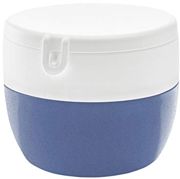 Koziol Bentobox M Thermoplastischer Kunststoff Organic Blue, Maße: 12,7cm x 12cm x 10cm, 3197671