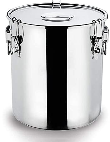 MNSSRN 304 Edelstahl luftdichter Barrel, Ölfass, Milchfass, Weinfass/Lebensmittelfass/Teefass/Reisfass,50L