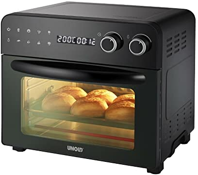 Unold 68895 Oven-Fryer Diamant - Ofen 23L, 1.700W 3 Garebenen, 8 Automatikprogrammen, 6 Edelstahl-Heizelemente, 40°C-230°C, LED-Display
