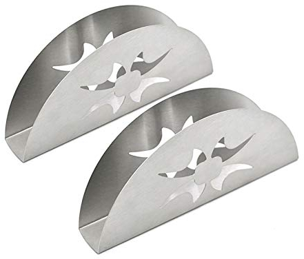 Gwotfy Serviettenhalter, 2 Stück Serviettenständer aus Edelstahl Serviettenständer Silber Serviettenhalter für Tisch Tischserviettenhalter für Restaurant Coffee Shop Hotel Tisch Dekoration Küchentheke