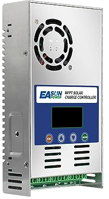 POWLAND 60A regolatore di carica 36v regolatore mppt 12V 24V 48V Identificazione automatica, fotovoltaico max 180Voc, display LCD, carica solare per batterie al litio GEL/SEL/FLD