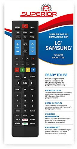 Re-Flix Telecomando universale per TV adatto per LG 24MT49VW-WZ 37LH4900 43UH664V 50LB5700 65SJ8509 55UF7707