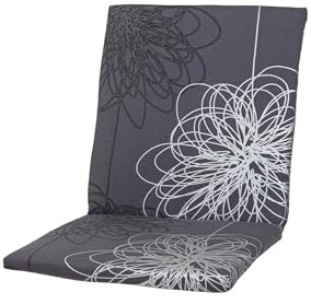 KETTtex 0519 Auflage Niederlehner Korsika grau-silber gemustert 103x49x4 cm Sitzpolster