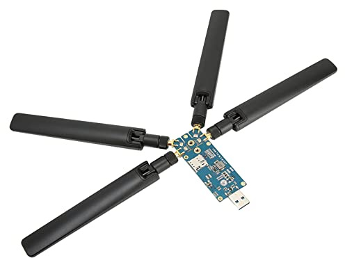 Carte WiFi DONGLE 5G USB3.1 à M.2 clé B Alliage d'aluminium 4 Antennes Extension DONGLE 5G pour Internet