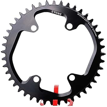 QAINKUN Kettenblatt Rundes Kettenblatt 110 BCD 34 36 38 40 42 46 58T 60T Zahn Rennrad Kettenblatt 110bcd KettenbläTter(Color:48T)