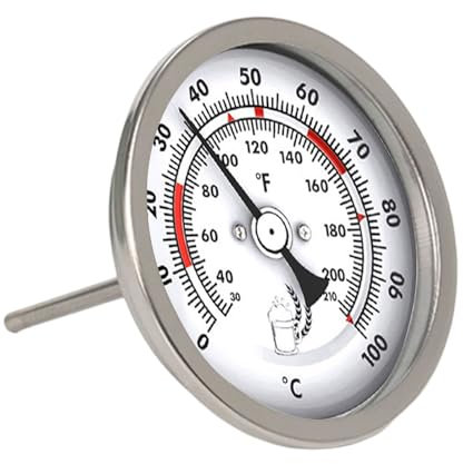 Termómetros de 20 ℃-120 ℃ para elaboración de cerveza y vino, pantalla de doble escala, fermentación fácil de leer, Homebrews Essential