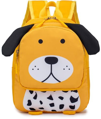 BAGROUPS Niedlicher Gelber Welpen-Kindergepäckrucksack, kleiner Rucksack für Jungen und Mädchen, Kinder im Alter von 2–5 Jahren