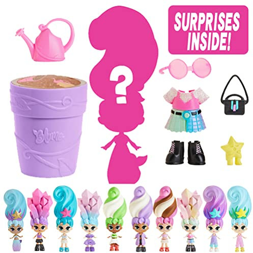 Mrisata Flowerpot Doll Watering Will Bloom Long Hair Funny Box Toy Doll, Rainbow Sparkle Surprise, Just Add Water and Watch Them Grow, 22 Dolls Included (Colorful)