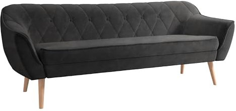 Mirjan24 Dreisitzer Sofa Skysin 3, Couch, Sofa, Polstersofa, Füße aus Holz, Sofagarnitur, Wohnlandschaft, Couchgarnitur, Polstermöbel, Modern Couch (Kronos 34)