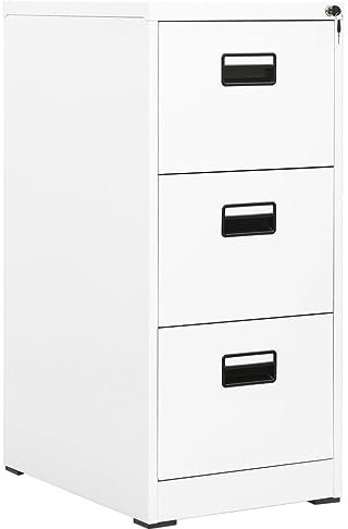 WKIEQACO Schränke & Aufbewahrung, Aktenschränke, Aktenschrank, weiß, 46 x 62 x 102,5 cm, Stahl