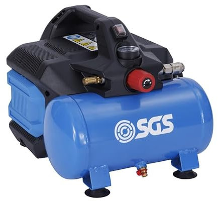 SGS 6L Silent Oil Free Air Compressor - 45.6dB 0.9HP 3.6CFM