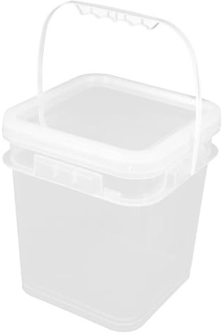 Alipis Paint Bucket Food-grade Square Bucket Plastic Container for Painting and Storage for Art Projects and Home Use
