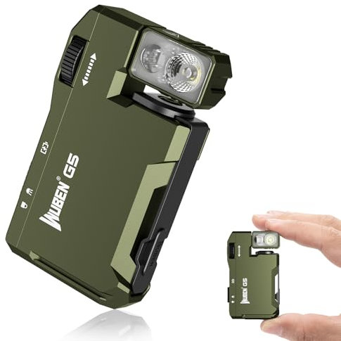 WUBEN G5 Mini Torcia LED Portachiavi 400 Lumen con Luce RGB, 6 Modalità EDC Torcia LED Ricaricabile, IP68 Impermeabile Flashlight Torch per Campeggio, Escursionismo, Esterno, Pesca, Emergenza (Verde)
