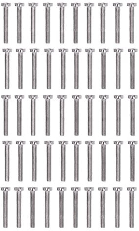 50, 50pcs -70 Stainless Steel Cheese Head Slot Screws, DIN84 Standard for Accuracy Machinery, Electronics with and Various Household Appliances, Locks, Toys, (M3*20)