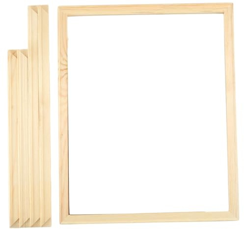 MOUNTTU Leinwandrahmen 16x20 Zoll, Holz-Leinwandrahmen, einfach zu montieren, 4 rechteckige Streifen, DIY-Leinwand-Keilrahmen für Ölgemälde, Leinwandfotos & Wandkunst, Rahmen für Leinwandmalerei