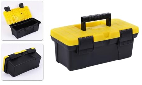 JoyousMall Boîte de rangement à outils, grande capacité multifonction en plastique ABS, boîte de rangement épaisse et robuste (a)