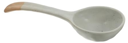 Gatuida Cuchara De Cerámica Japonesa Mango Para Sopa y Wonton Utensilio Para Ramen y Guisos Para Comidas Calientes