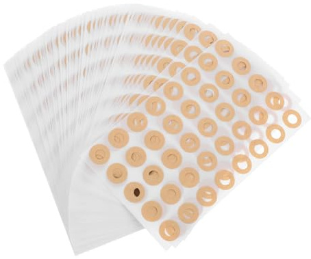 Homoyoyo 100 Hojas Etiquetas Adhesivas Redondas de Refuerzo para Orificios Autoadhesivas Papel Resistente para Oficina y Escuela Protección y Decoración de
