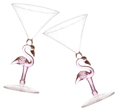 Gatuida 2 piezas Vasos Licados Color Rosa Copas Multifunción para Vino y Cóctel Accesorios para Fiestas y Uso Doméstico