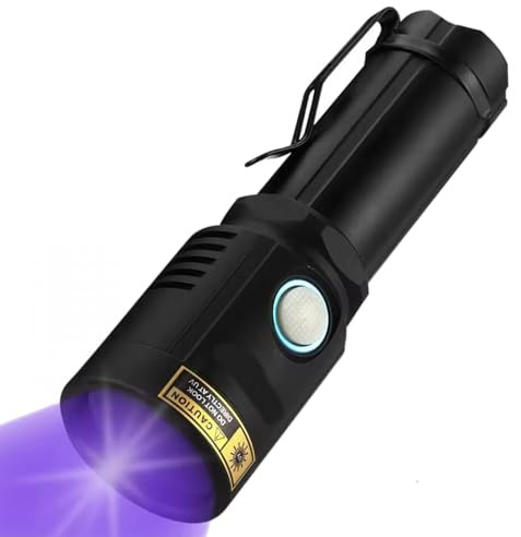Infinio UV601 Bold V2 10 W 365 nm UV ficklampa, USB-C uppladdningsbar, aluminium, 2400 mW, 5000 mAh
