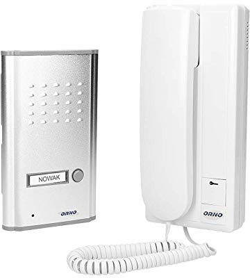 ORNO Fossa Gegensprechanlage 1 Einfamilienhaus für Unterputz 4-Draht 230 V AC Nachname Hintergrundbeleuchtung(Gegensprechanlage)