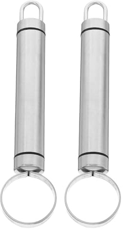 Hemoton 2 Pcs Fruit Core Removing Tools Stainless Steel Peach Corers Kitchen Utensils for Pear Bell Pepper Easy-to-Clean Kitchen Gadgets for Home Use