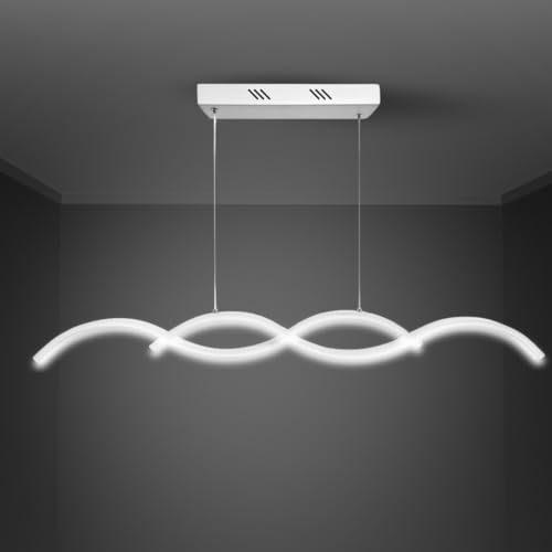 MAKA Lampadario a Led da Soffitto | 25W, 6500K Bianco Freddo | Pendente a Sospensione Moderno per Cucina, Salotto, Camera Letto, Ingresso, Bagno, Ufficio