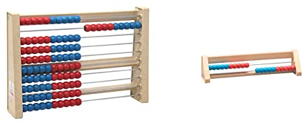 WISSNER® aktiv Lernen - 100 er Rechenrahmen rot/blau - RE-Wood® & ® 80200.6 aktiv Lernen - 20 er Rechenrahmenrot/blau-RE-Wood®