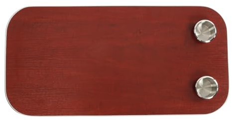 Plateau de table amovible, revêtement de couleur, plateau de table de bateau, bois massif, acier inoxydable, alliage d'aluminium, scellé à la main, pour marine, bateau, yacht (rouge foncé)