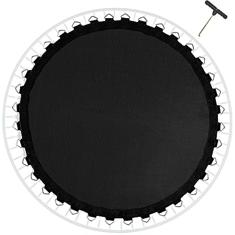 EUPXRHY Tapis de Saut Trampoline Ø 366cm 396 427cm, Toile Trampoline Tapis de Saut de Remplacement pour Jardin Trampoline, Cousus 8 Fois Résistants Aux UV 16.5 cm Ressorts, Résistant Aux UV