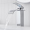 Grifo Lavabo en Cascada, Auralum Nueva Actualización Silenciosa Grifos para Lavabos de Baño, Grifo Baño de Acero Inoxidable, 30% Ahorro de Agua, Cromado