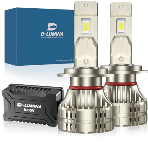 D-Lumina H7 LED-strålkastarlampa för bilar och lastbilar, Super Bright H7 LED-lampor 26000LM Halvljuslampor 6500K LED-lampkonverteringssats - 2 års garanti