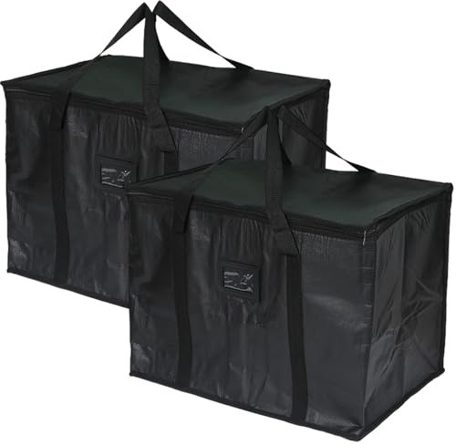 Fadcaer Weiche Kühltasche, 40 l, isolierte wiederverwendbare Einkaufstasche, Thermo-Lebensmittel-Liefertasche, große isolierte Picknick-Lunch-Tasche für Camping, Grillen, Einkaufen, Angeln,, FWFW45