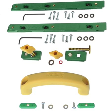 Microjig ZEROPLAY Lot de 2 barres à onglets avec poignée de gabarit Matchfit pour scies de table et tables de toupie